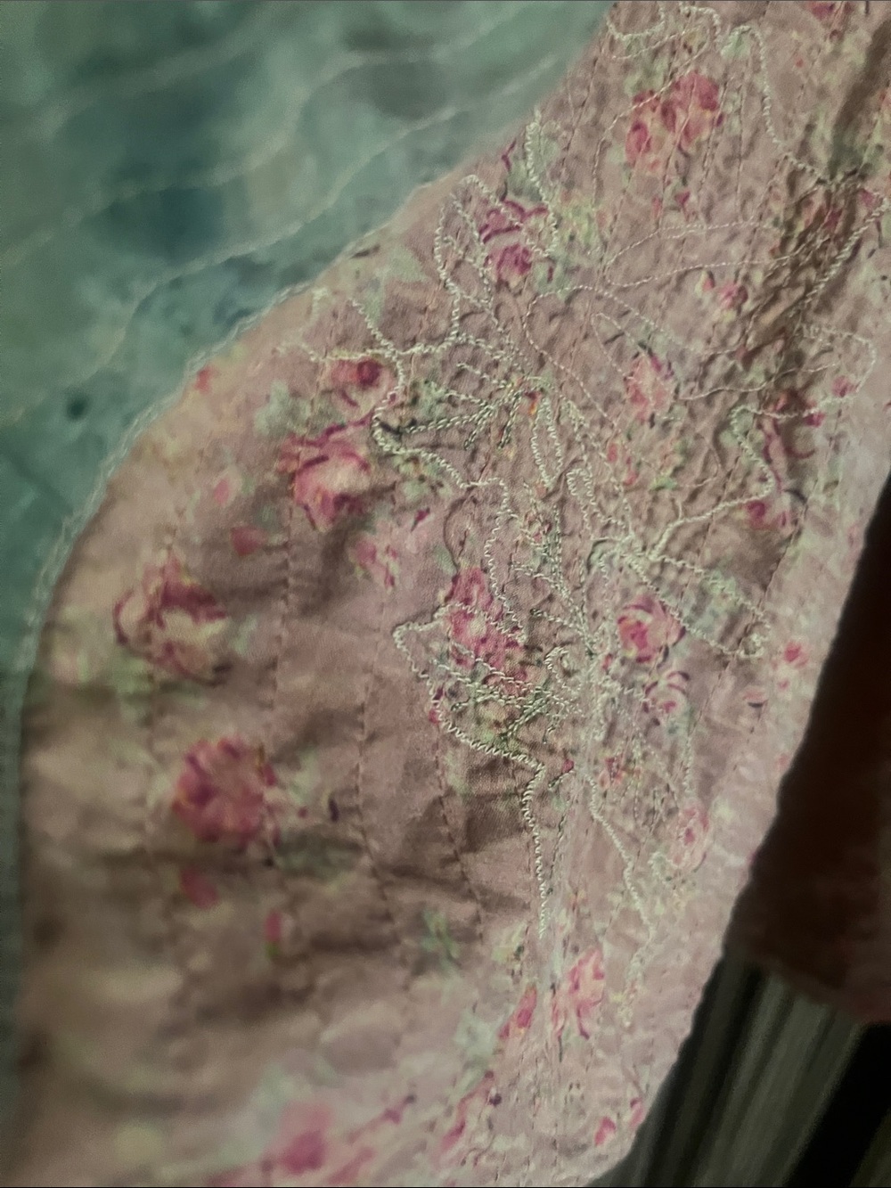 Magnolia Pearl Mint Sage Floral Kimono Jacket - Picture 7 of 16